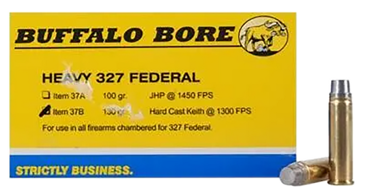 Buffalo Bore Ammunition Heavy, Bba 37b/20    327fed      130 Hcast          20/12