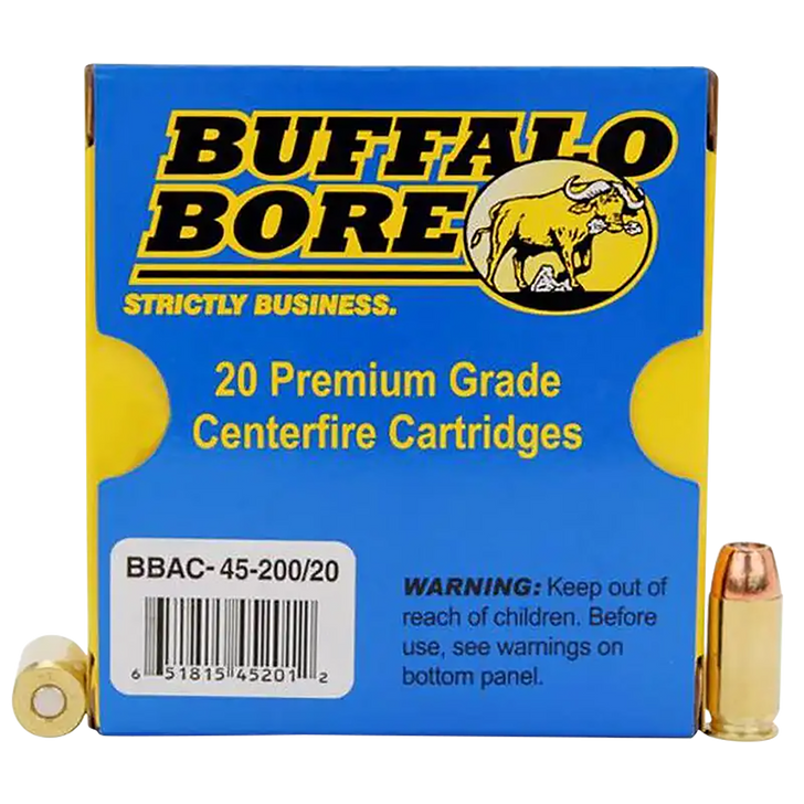 Buffalo Bore Ammunition Personal Defense, Bba 45-200/20    45a +p   200 Jhp            20/12