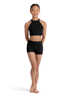 #CZ30008 Embroidered Mesh Crop Top
