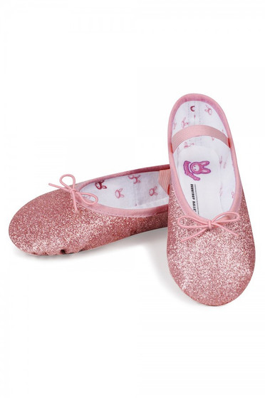 Bloch GlitterDust Full Sole Ballet Shoes in Pink