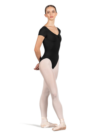 L4262 Gather Cap Sleeve Leotard