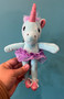 #6104 Unicorn Plush Bag Tag