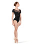 #L9242 V Back Cap Sleeve Leotard