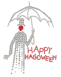 Ovrc1562 - Happy Halloween Skeleton with Umbrella - ON SALE!
