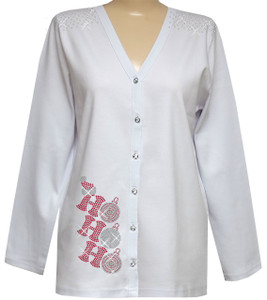 Style # 1012C - White
w/Design # Ovrs368 (Shoulders) & Ovrs5364 