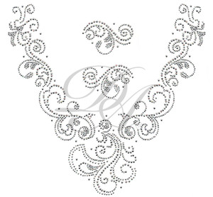 Ovrs7211 - Multi Swirl Shapes V Neckline