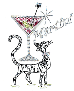Ovrs1469 - Cat Martini Drink - ON SALE!