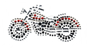 Ovrs1658 - Red Motorcycle - ON SALE!