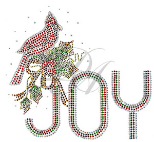 Ovrs7353 - Joy Cardinal & Holly Leaves