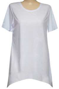 Style # 1508 - Round Neck Short Sleeve Shark Bite Tunic for Sublimation