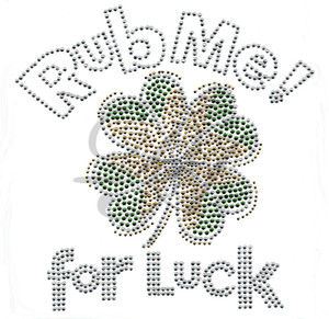 Ovrs7427 - Rub Me for Luck w/ Shamrock