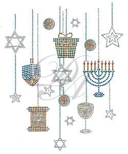 Ovrs7569 - Hanging Hanukkah Elements