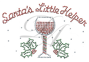 Ovrs7519s - Santa's Little Helper w/ Wine Glass (Mask) - ON SALE!