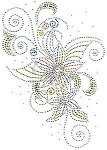 Ovrs8045 - Abstract Flowers & Swirls 