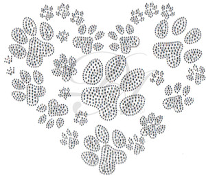 Ovrs8306 - Paw Print Heart