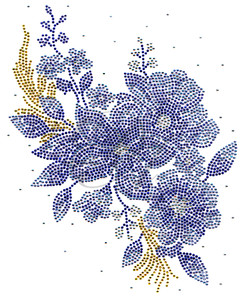 Ovrs8371- Primrose Bouquet in Blue