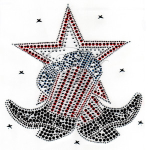 Ovrs1688 -  Large Western Boot with Star