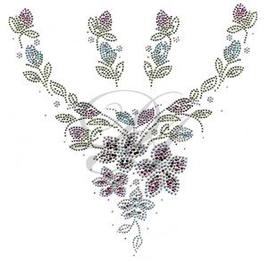 Ovrs6116 - Spring Flower Round Neckline with Matching Accent Pieces