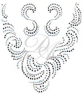 Ovrs1327 - Swirly V Neckline with Matching Accent Pieces