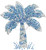 Ovrs1687 - Palm Tree Outlined by Clear Stones - ON SALE! 