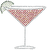 Ovrs728Bs - Small Martini Glass with Lime in Studs - ON SALE!