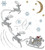 Ovrs8231 - Santa on Sleigh Reindeer  Snow