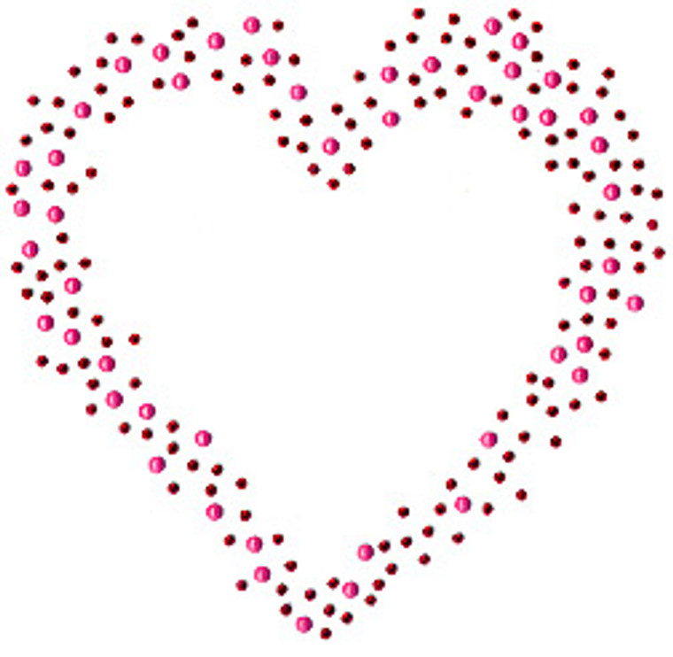 Ovk249 - Pink & Red Scattered Heart - ON SALE!