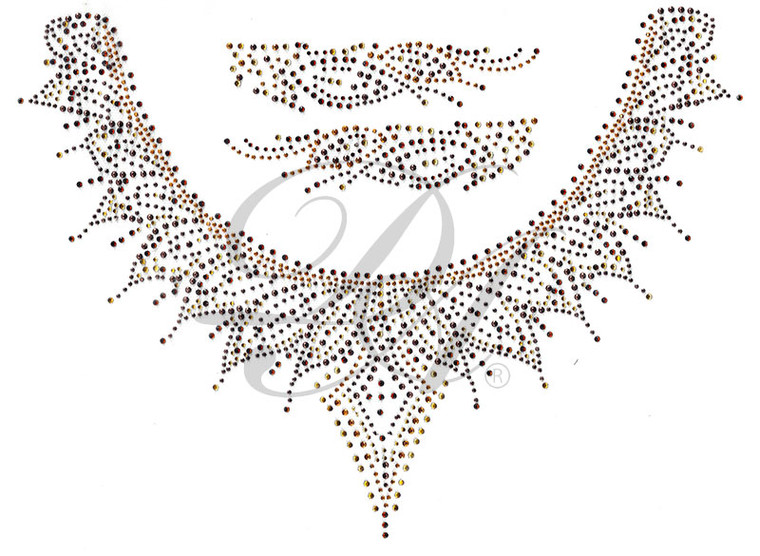 Ovrs5684 - Petals with Center Diamond Round Neckline 