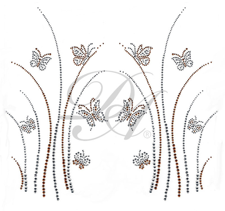 Ovrs1647B - Butterflies and Weeds Decor