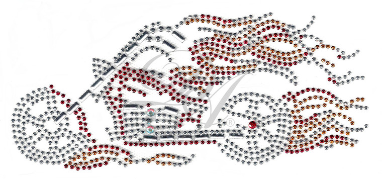 Ovrs5176 - Flaming Motorcycle - ON SALE!