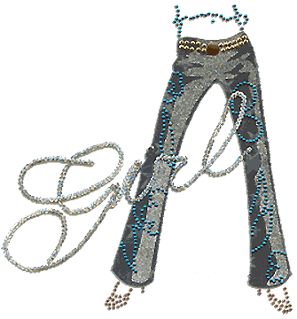OvrL283 -   Girl Sequins  w/ Jean Legs