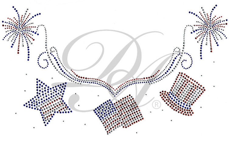 Ovrs7306H - 4th of July Crew Neckline