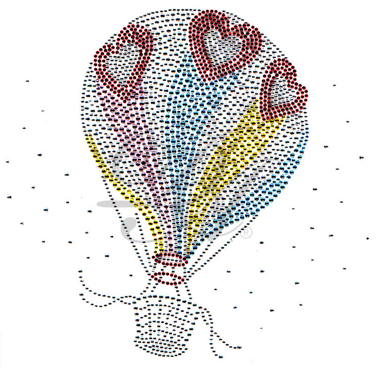 Ovrs8012 - Hot Air Balloon with Hearts  