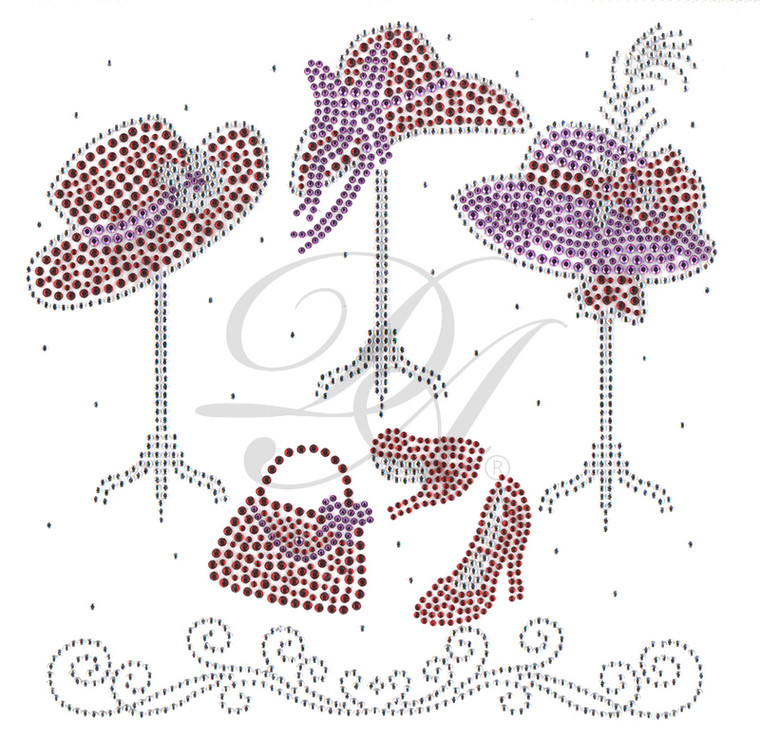 Ovrs8373 - Red Hat Display with Shoes & Bag