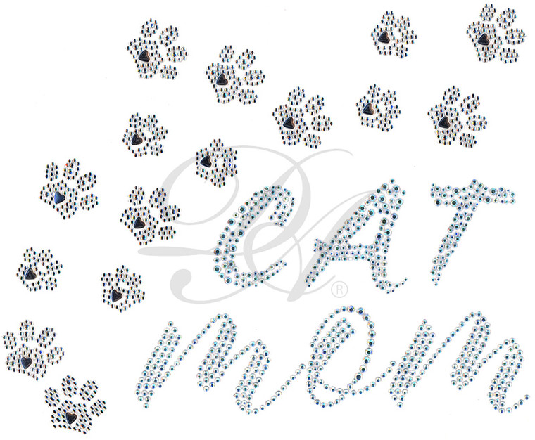 Ovrs8374- Cat Mom with Trail of Paws