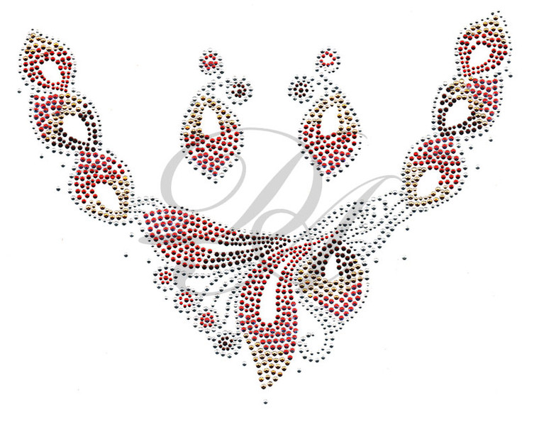Ovrs7175 - Open Fall Leaves Round Neckline - ON SALE!