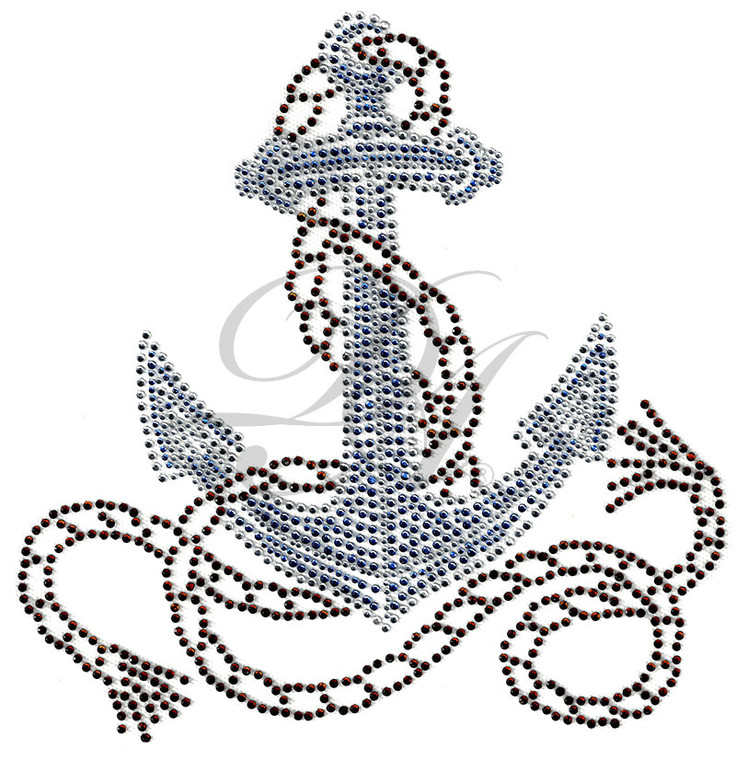 Ovrs1313 - Blue Anchor with Rope