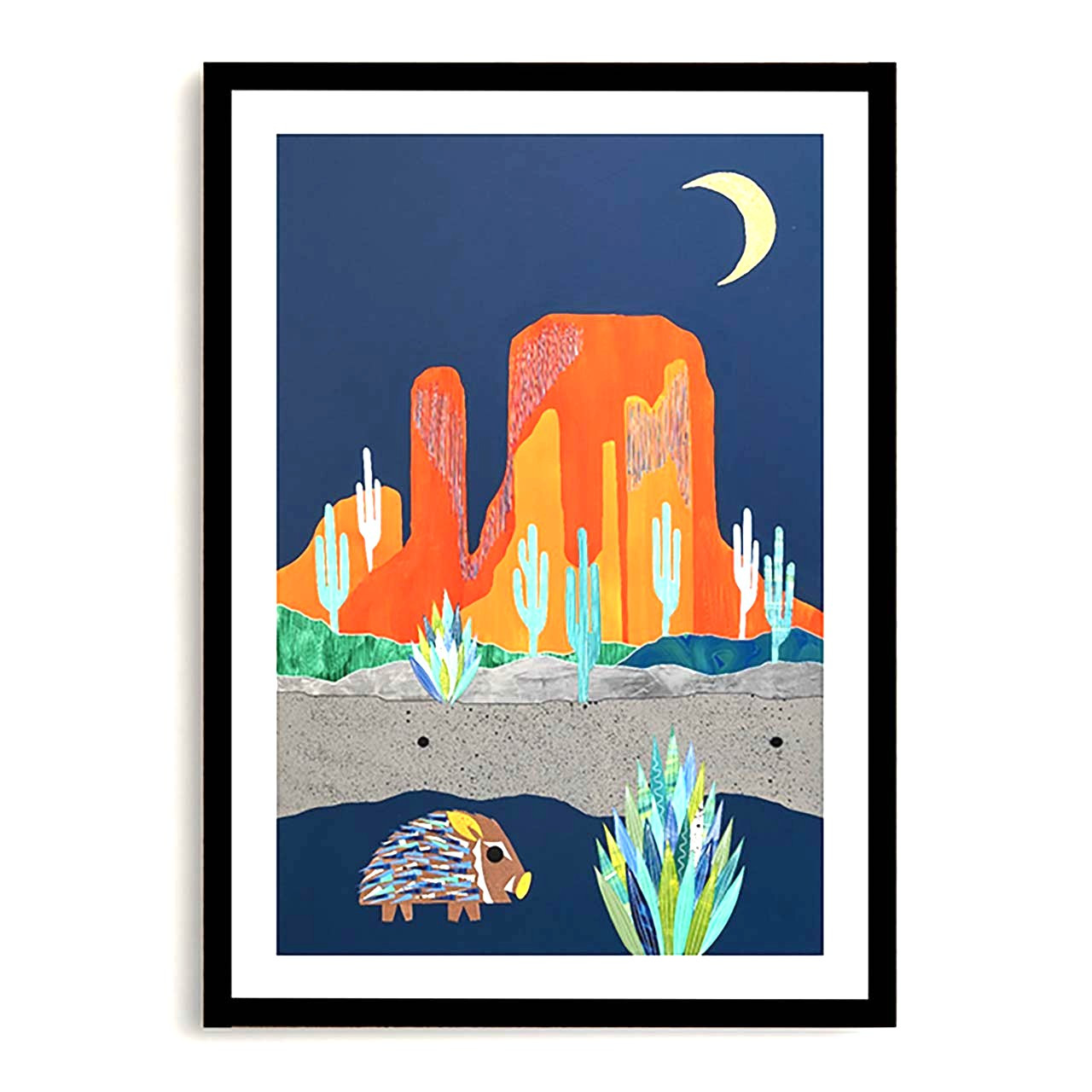 Javelina Wanderer Limited Edition Print with Frame - Creative Gateways