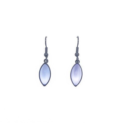 E90B-Vg Earrings - Wire, Single Leaf
