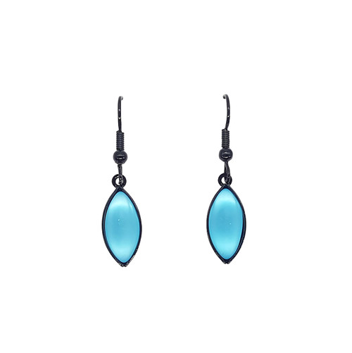 E90B-CL Earrings - Wire, Single Leaf