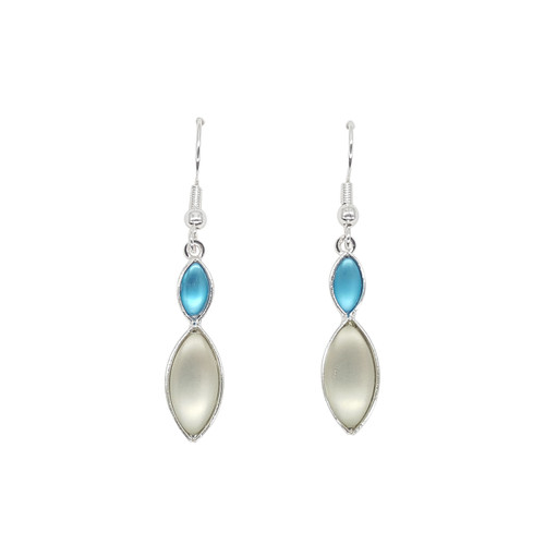 E99S-MC Earrings - Wire, Double leaf