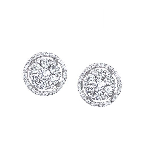 E7114 14K White Gold Diamond Earrings DAG-O