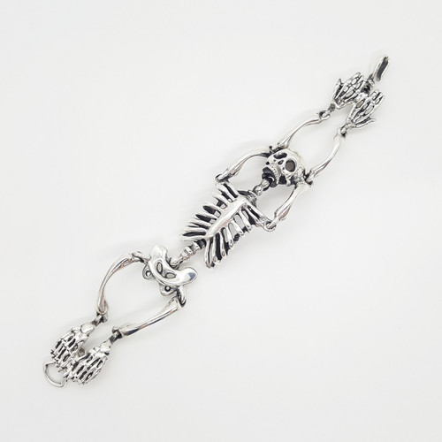 Large Skeleton Silver Bracelet Large Skeleton Silver Bracelet