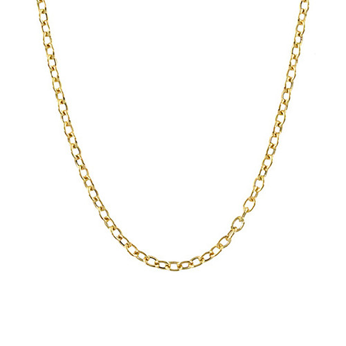 18K Yellow Gold 3 mm Oval Link Chain 18K Yellow Gold 3 mm Oval Link Chain