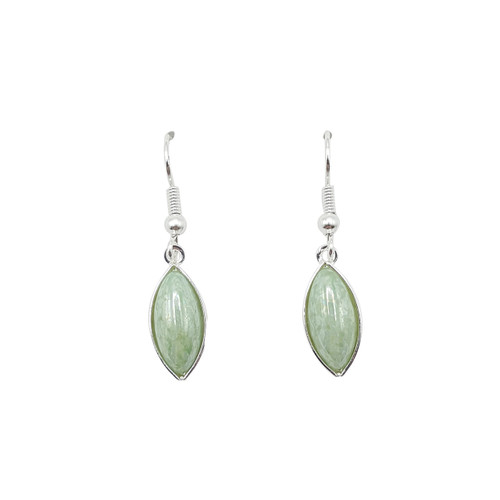 E90S-QG Earrings - Wire, Single Leaf