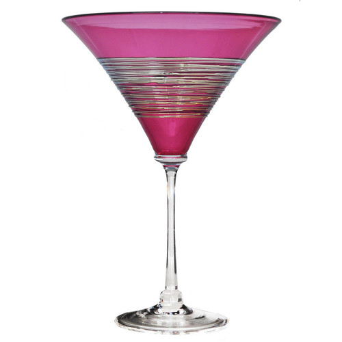 Ruby Silverspun Martini Glass RG-O