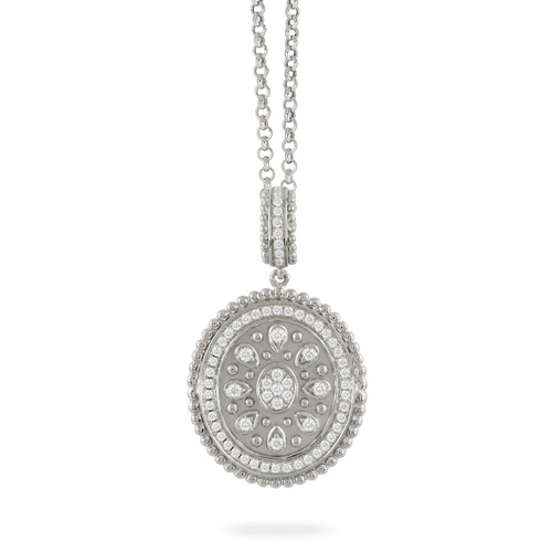 P10419-W 18K White Gold Diamond Byzantine Pendant D68=.32