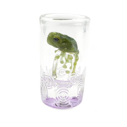 Green Frog Inside Shot Glass