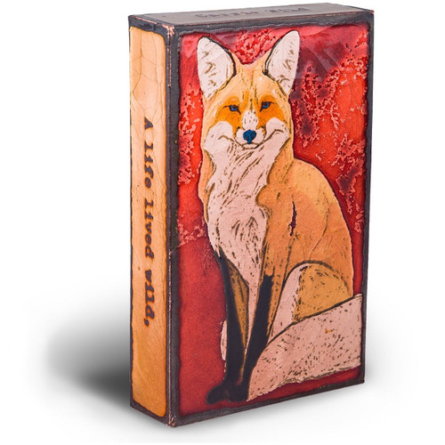 sitting fox with red background sitting fox with red background