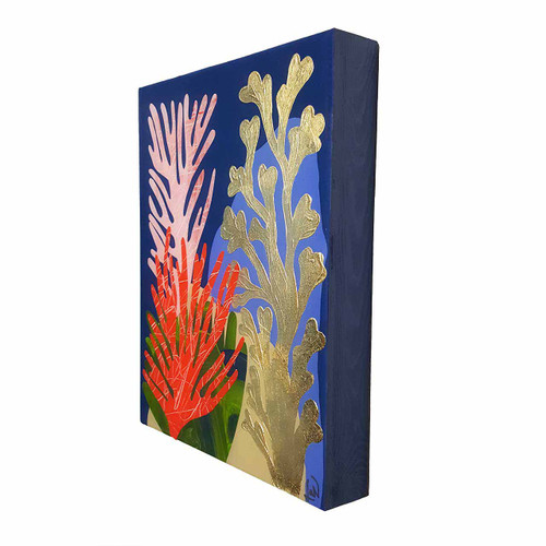 side view of coral reef collage